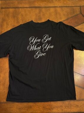 Men's Black Short-Sleeve Graphic Tee - 'You Get What You Give'